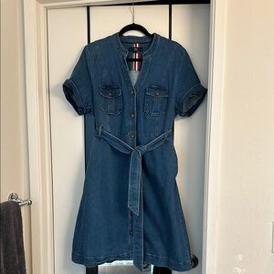 Boden denim mini-dress with pockets